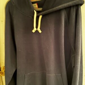 Lands' End Black Sweatshirt Hoodie Casual